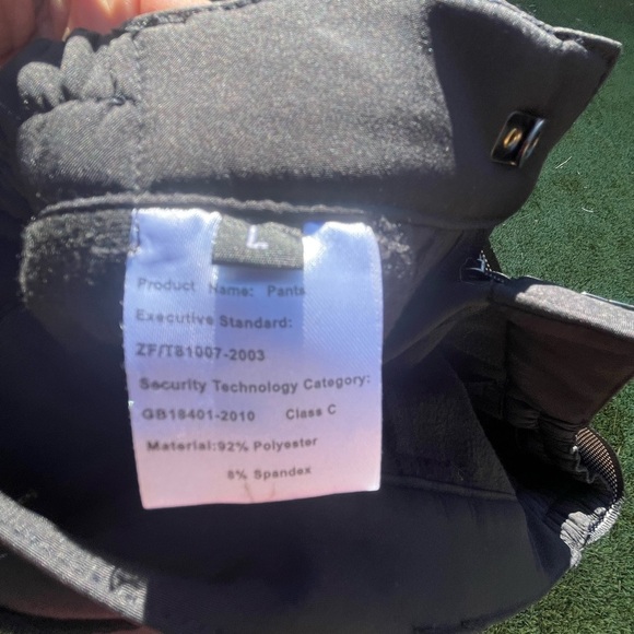 NWOT Men’s Black w yellow trim outdoor pants by Outdoor size Large - Picture 5 of 5